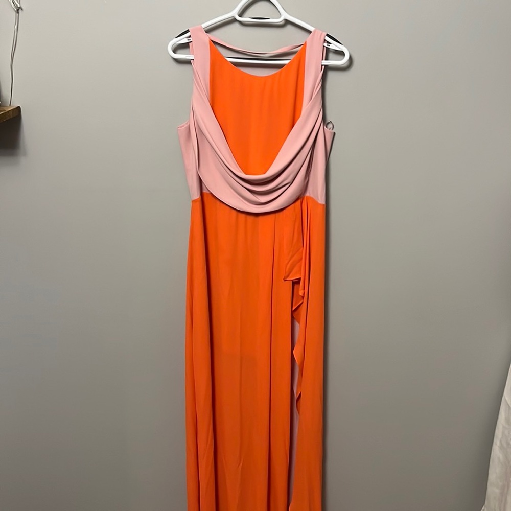 BCBGMaxAzria Pink Orange Gown Size 12